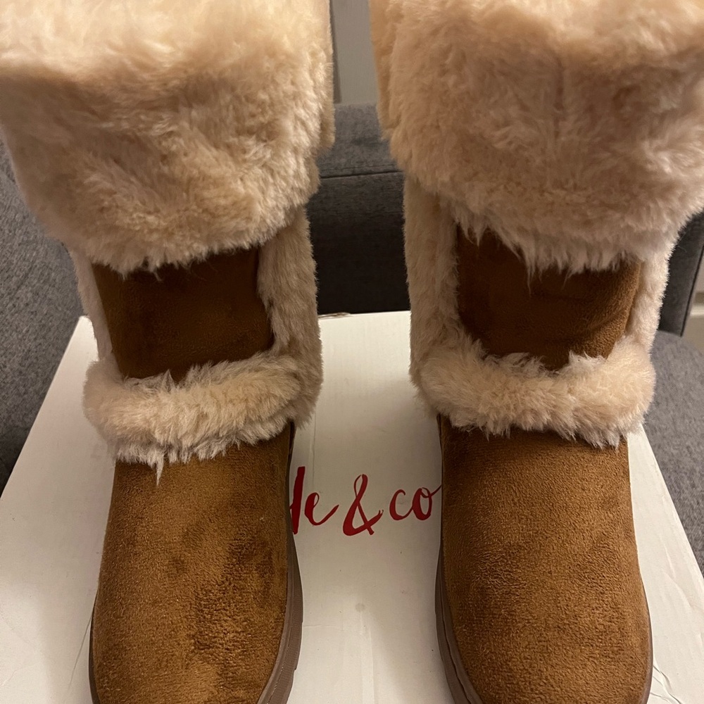 Style & Co. Brown Fur-Lined Winter Boots